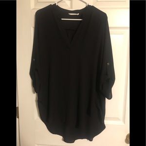 LUSH sheer black blouse